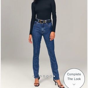 Abercrombie & Fitch Curve Love Ultra High Rise 90’s Slim Straight jeans 24/00